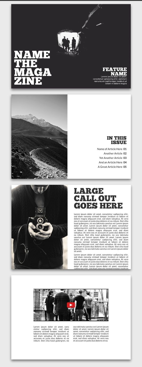 simple magazine layout