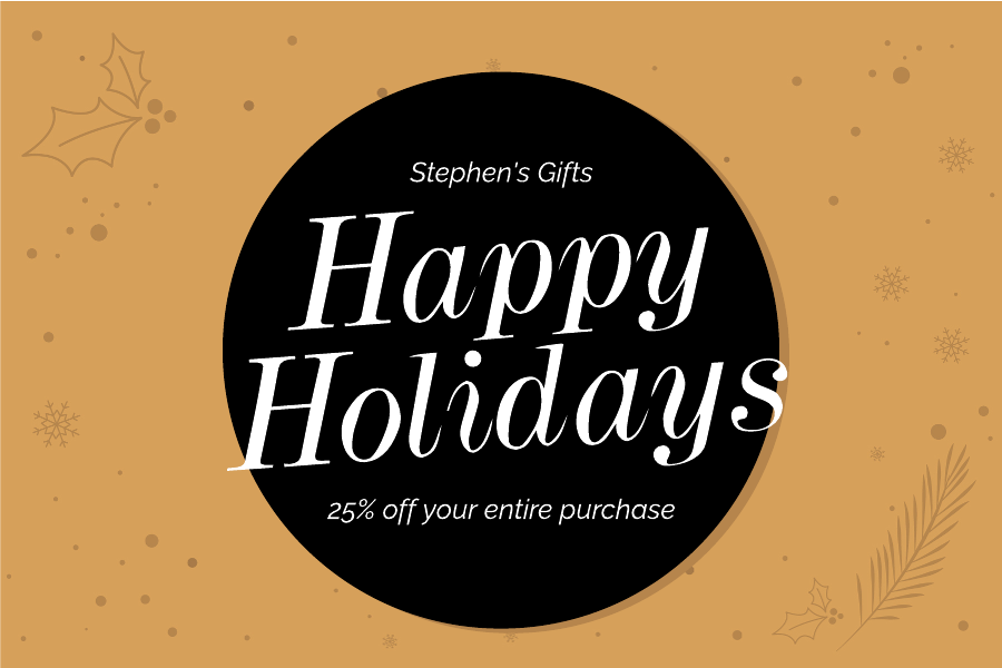 Black and gold Christmas card