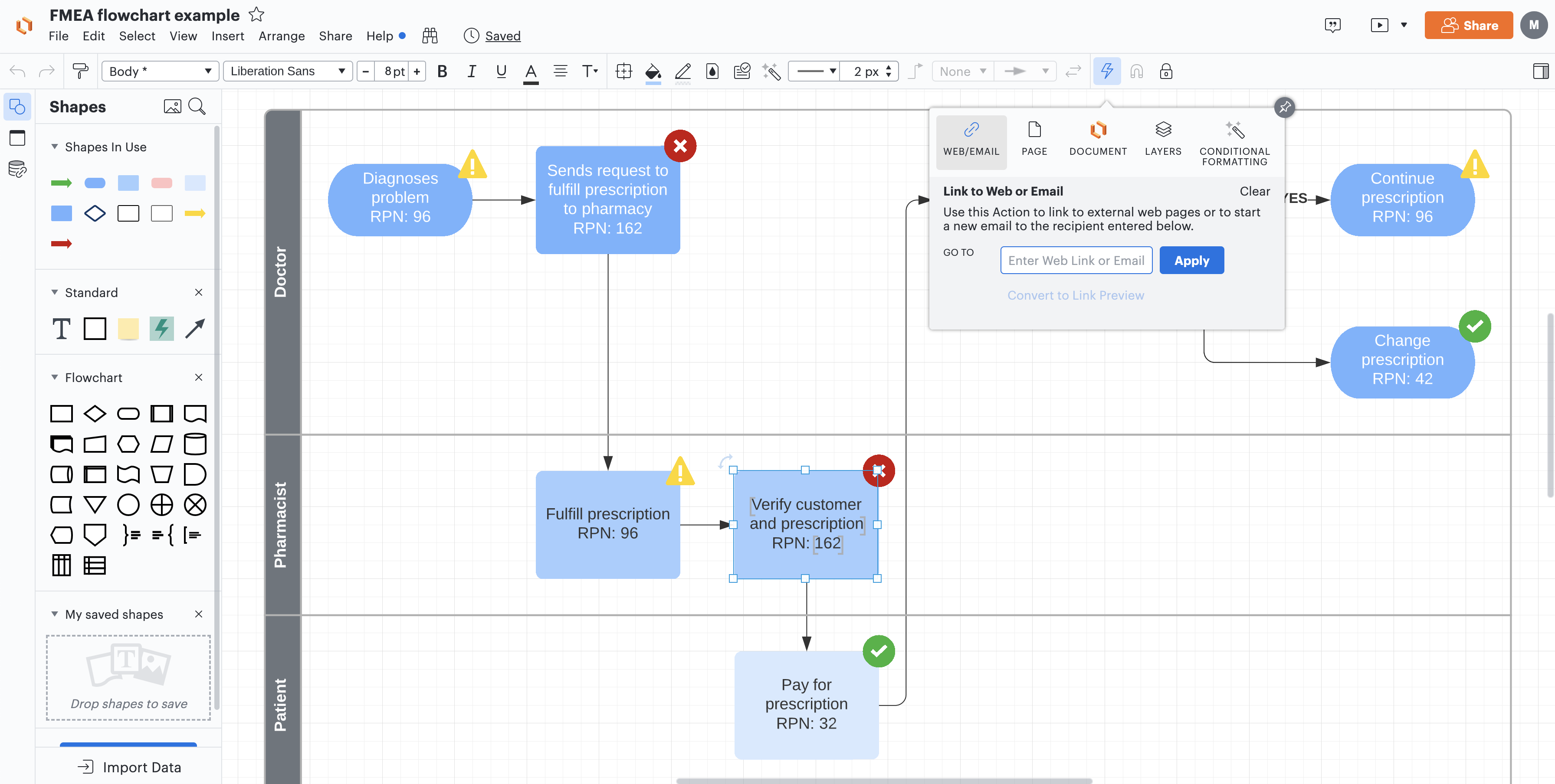 add hotspot to lucidchart org chart