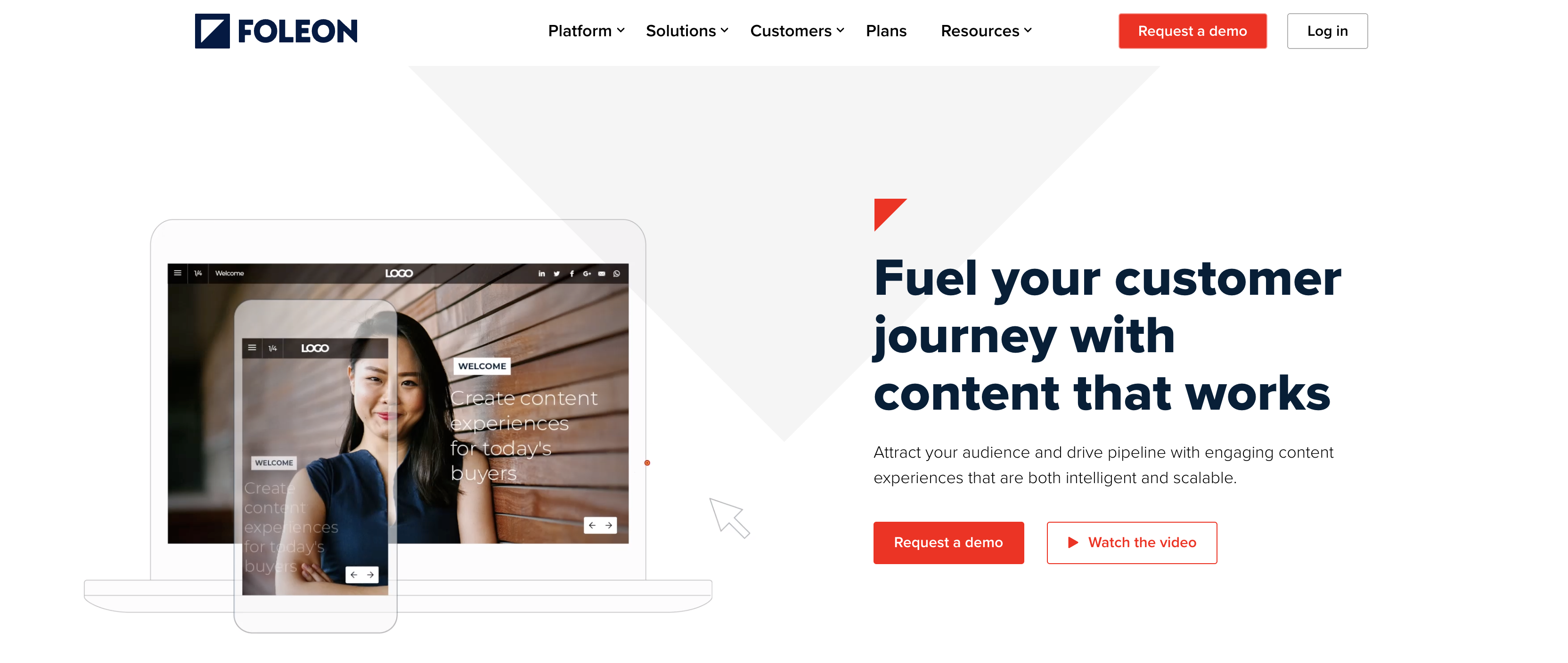 Foleon homepage screenshot