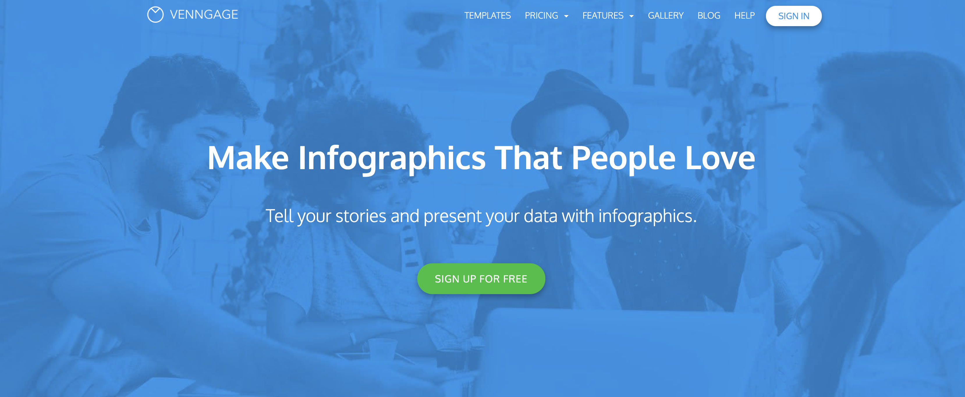 Venngage homepage screenshot