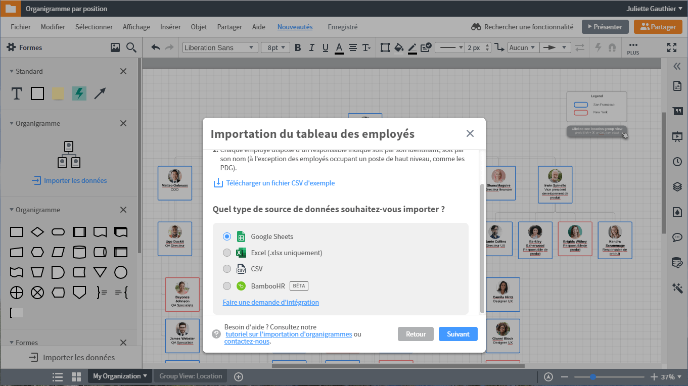 Créer un organigramme en ligne gratuitement Lucidchart
